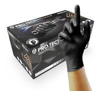 UNIGLOVES PRO.TECT Black Diamond HD, guanti monouso in nitrile, polsino con bordino, extra resistenti e protezione massima, touchscreen, taglia S