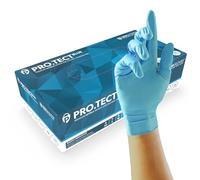 UNIGLOVES PRO.TeCT Blu HD Guanti in Nitrile Resistenti - Multiuso, Senza Talco e Senza Lattice, Guanti Monouso, confezione da 100 Guanti, Blu, Small (GU0042)