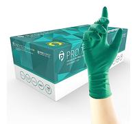 UNIGLOVES PRO.TeCT HD+ Guanti Monouso in Nitrile con Polsino esteso - extra Resistenti, Monouso, Multiuso, Senza Polvere, confezione da 100 Guanti, Colore: Verde Taglia extra Large (GA0095)