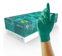 UNIGLOVES PRO.TeCT HD Guanti Monouso in Nitrile - extra Resistenti, Monouso, Multiuso, Senza Polvere, confezione da 100 Guanti., Taglia Medium Colore: Verde (GA0083)