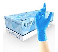 UNIGLOVES PRO.TeCT XHD+ Guanti monouso in nitrile - Guanti ultra resistenti, monouso, multiuso, senza polvere - Scatola da 50 guanti, Blu, Large (GA0104)
