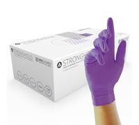 UNIGLOVES Stronghold Guanti Monouso in Nitrile - Guanti Monouso Resistenti, Multiuso, Senza Polvere e Lattice - confezione da 100 Guanti, Viola, extra Small (GM0061)