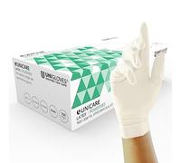 UNIGLOVES Unicare Guanti Monouso in Lattice - Guanti da esame Multiuso, Leggermente Talcati - confezione da 100 Guanti, Natural, Medium (GS0023)