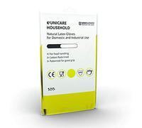 UNIGLOVES Unicare Guanti Riutilizzabili Per La Casa Senza Polvere in Lattice, 1 Paio, Giallo, Small (UCHG3002Y)