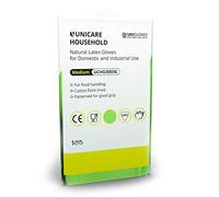 UNIGLOVES Unicare Guanti Riutilizzabili Per La Casa Senza Polvere in Lattice, 1 Paio, Verde, Medium (UCHG3003G)