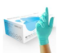 UNIGLOVES Vitality Guanti Monouso Idratanti in Nitrile - Multiuso, Guanti da Esame Senza Polvere e Lattice - confezione da 100 Guanti, Aqua Blu, extra Small (GD0051)