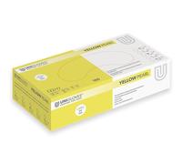 UNIGLOVES - Yellow Pearl - Guanti usa e getta gialli in nitrile | di qualità alimentare, senza polvere e senza lattice | alta resistenza e durata | 100 pezzi | guanti monouso XL