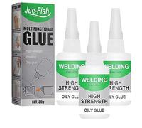 Uniglue, adesivo universale, super impermeabile, resistente, in plastica resistente, per resina ceramica, vetro metallico, colla universale, extra forte, per artigianato, fai da te, 30 g (3 pezzi)