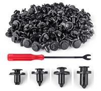 UNIGT Push Type Retainer Fender Liner Clips Compatible with Nissan/Infiniti Front Bumper Plastic Fasteners Replace 01553-05323, 01553-09321, 01553-09241, 11296-AG000 Radiator Rivets - 121pcs with Tool