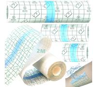Unihuby 3 rotoli da 15/10/5 cm di seconda pelle per tatuaggi coprono ogni rotolo di 2 m di bendaggio per la cura del tatuaggio, impermeabili, per il nuoto