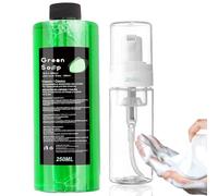 Unihuby - Kit di sapone verde per tatuaggi da 250 ml, con flacone di schiuma da 200 ml, per tatuaggi, forniture post-cura e pulizia piercing