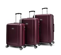 Unik Revolution Set Valigie Rigide Kappa Grace - 3 Pezzi Espandibili ABS, 4 Ruote 360°, Chiusura a Combinazione, Leggere e Resistenti (Marrone, Set)