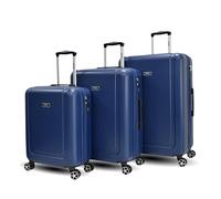 Unik Revolution Set Valigie Rigide Kappa Grace - 3 Pezzi Espandibili ABS, 4 Ruote 360°, Chiusura a Combinazione, Leggere e Resistenti (Blu Navy, Set)