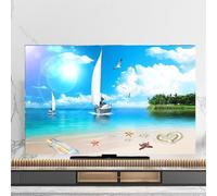 Unikicool Decorativa Coperture Antipolvere per Televisione,Copertura Schermo Tessuto di Elastico,Motivo Copri Televisore,Morbida,Facile da Pulire,per Televisori 32-80pollici