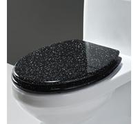 Unikicool Sedile WC in Resina,Copriwater Glitterato,Tavoletta WC,Copriwater in Duroplast,ASSE WC Universale,Sedile Water Brillantinato,Tavoletta WC Colorata,Rapido Montaggio,Facile da Pulire