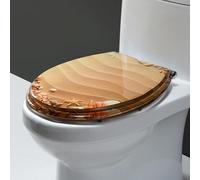 Unikicool Sedile WC in Resina,Tavoletta WC,Trasparente Copriwater Sedile,Coperchio Water,ASSE WC Universale,Copriwater in Duroplast,Igienico E Confortevole,Facile da Pulire,Materiale in Resina