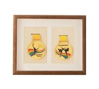 Unikicool Teca Espositore in Vero Legno per Medaglie,Espositore per Medaglie Militari,Cornice per Visualizzare Medaglie,Medaglie Sportive Cornici 3D per Cornici,Adatto A Tutte Le Medaglie Sportive