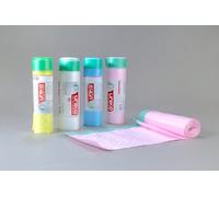 UNIKO - Sacchi spazzatura: SFILANO SENZA STRAPPARE - Antigoccia, Profumati, Goffrati, Antiforo - N° 10 rotoli da 15 pezzi - Dimensioni cm 55 * 65, litri 40 - Prestrappati. (TRASPARENTE)