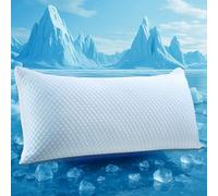 UNIKOME Cuscino di raffreddamento 40x80CM, cuscino in memory foam a doppia faccia, cuscino di raffreddamento freddo/caldo rimovibile, blu per estate/autunno, bianco per inverno/primavera, Oeko-Tex