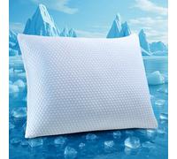 UNIKOME Cuscino di raffreddamento 50x70CM, cuscino in memory foam a doppia faccia, cuscino di raffreddamento freddo/caldo rimovibile, blu per estate/autunno, bianco per inverno/primavera, Oeko-Tex