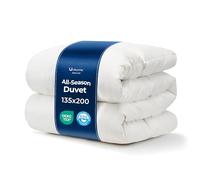UNIKOME Piumino premium 135x200 quattro stagioni per allergici 100% piume e piumino extra morbidi 1134g peso imbottitura 100% cotone certificato OEKO-TEX e RDS lavabile trapuntato 135x200 bianco