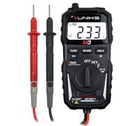 UNIKS - Multimetro Digitale M3 Tascabile TRMS con Auto-Range 600 V CAT III - Tester Elettricista Professionale con NCV, Continuità, Diodi, Display e LED