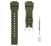 unilabo Cinturino in resina compatibile con Casio G-Squad 21 mm × 16 mm GBA-800 GBA800 GBD-800 GBD800 Cinturino di ricambio per uomini e donne cinturino wirst, Verde militare, 21mm×16mm