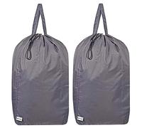 UniLiGis Borsa da viaggio lavabile con manici e coulisse (confezione da 2), resistente, abbastanza grande per contenere 3 carichi di biancheria, adatta a un cesto della biancheria o cesto dei vestiti,