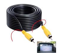 unillea Cavo AV da 10M per Telecamera Retromarcia, Estensione con Connettori RCA Maschio e Filo di Rilevamento, Compatibile con Auto, Camion, Camper, Monitor, CCTV, TV Box