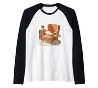 Un'illustrazione di piccolo angolo lettura Maglia con Maniche Raglan