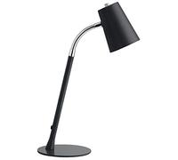Unilux 400093687 Lampada Flexio 2 da Tavolo a LED 5 W E14, Moderna, Classe Energetica A+, per Cameretta, Ufficio, Scrivania, Colore Nero