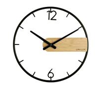 Unilux Circle - Orologio da parete, 42 cm, colore: Nero/Bambù
