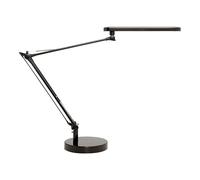 Unilux Lampada Mamboled da Tavolo a LED 7 W, Interruttore On-Off sotto la Calotta, Moderna, per Cameretta, Scrivanie, Ufficio, Casa, Colore Nero