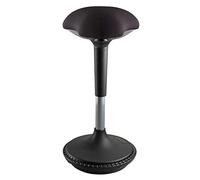 Unilux Moove Stool - Sedia da ufficio per scrivania regolabile in altezza, sgabello con supporto in piedi, colore nero