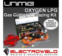 UNIMIG Uni-Flame Oxygen GPL Gas Taglio e Brasatura Kit Saldatura Propano KKOXY2