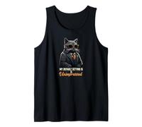 Unimpressed Cat Suit Sunglasses Funny Attitude Quote Canotta