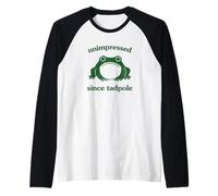 Unimpressed Since Tadpole Funny Frog Silly Graphic Maglia con Maniche Raglan