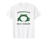 Unimpressed Since Tadpole Funny Frog Silly Graphic Maglietta