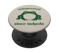 Unimpressed Since Tadpole Funny Frog Silly Graphic PopSockets PopGrip Adesivo