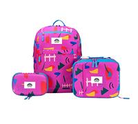 uninni Set zaino per bambini da 40,6 cm con borsa termica per il pranzo e astuccio, Astratto, moderno