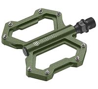 Pedali MTB Freeride Flat SP1210 in Alluminio Verde - Leggeri e Resistenti, 304g