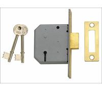 UNION - 2177 3 Lever Mortice Deadlock Cromo satinato 77.5mm 3in Visi