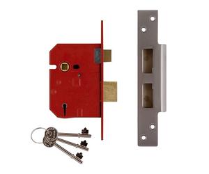 UNION 2234E Sashlock a Mortasa 5 Lever BS, Cromo Satinato, 67mm