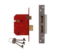 UNION 2234E Serratura a Mortasa a 5 Leve BS, Satinata Cromo, 67mm