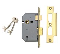 UNION - 2277 Scatola da 3in in ottone lucido a 3 leve con leva a leva