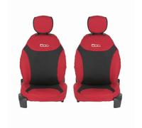 UNION Coprisedili anteriori realizzati su misura specifici per FIAT 500 L. Perfettamente aderente resistente lavabile. Made in Italy (Rosso)