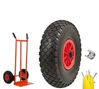 Union EGH04PUU Ruota Piena ANTIFORATURA in Poliuretano 3.00-4 Cerchio + Gomma PU Ricambio Pneumatico per Carrello PORTASACCHI CARRIOLA CARRELLINO Portapacchi