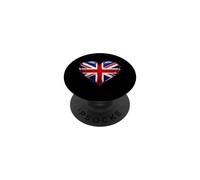 Union Jack Cuore Bandiera Regno Unito Dipinto Art PopSockets PopGrip Adesivo
