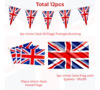 Union Jack Decorazioni Festa Piatti Bandiere Palloncini Tazze UK King Compleanno