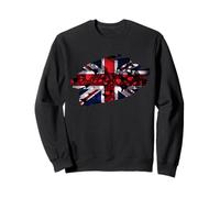Union Jack Gocce di Pioggia Regno Unito Meteo Inghilterra Cultura Britannica Felpa